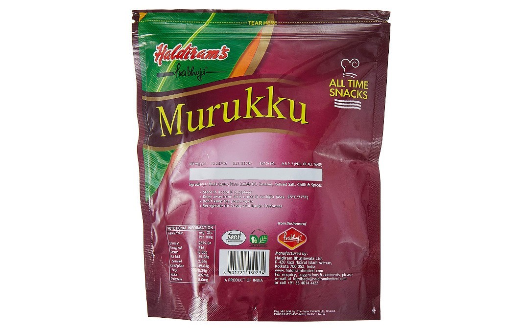 Haldiram's Prabhuji Murukku All Time Snacks   Pack  200 grams